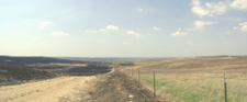 Looking west on Jaketown Road at the top of the hill in Wabaunsee County.