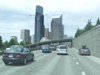 Approaching Seattle downtown from the interstate.